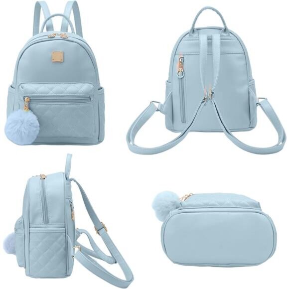 Girls Fashion Mini Backpack Purse Small Cute Plaid Leather Women Backpacks main image 6